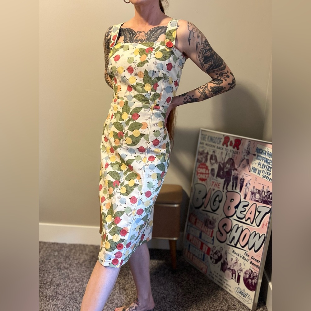 1950s chick e dees pencil dress L